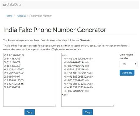 are there fake phone numbers boys